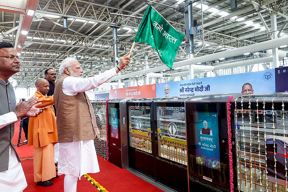 PM Modi flags off Meerut Metro and Namo Bharat train