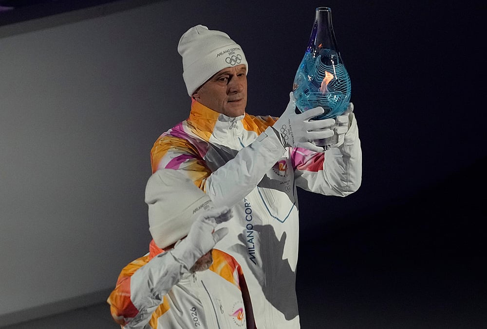 Milan Cortina Winter Olympics Closing Ceremony-The Olympic flame 