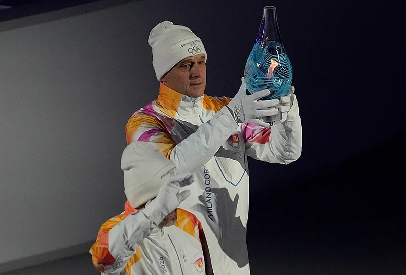 Milan Cortina Winter Olympics Closing Ceremony-The Olympic flame