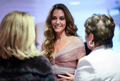 Britain's Kate, Princess of Wales attends the 79th British Academy Film Awards, at the Royal Festival Hall, in London.