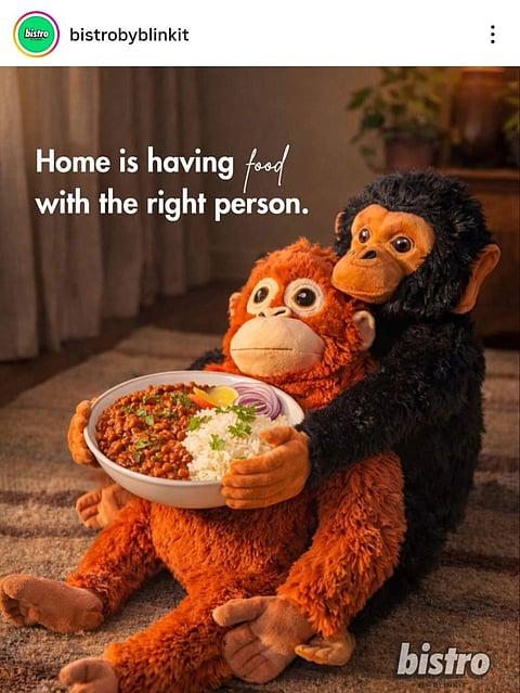 Bistro by Blinkit advert featuring Punch