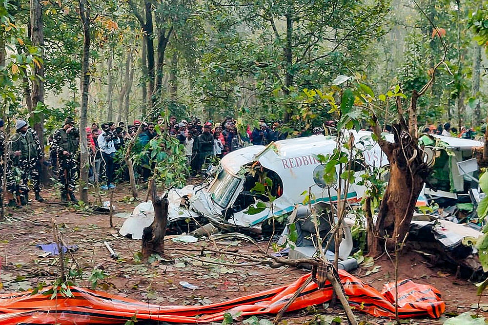 Air ambulance with 7 onboard crashes in Jharkhands Chatra