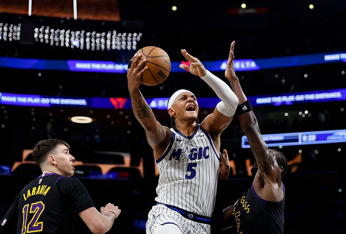 Los Angeles Lakers Vs Orlando Magic NBA basketball game-Paolo Banchero