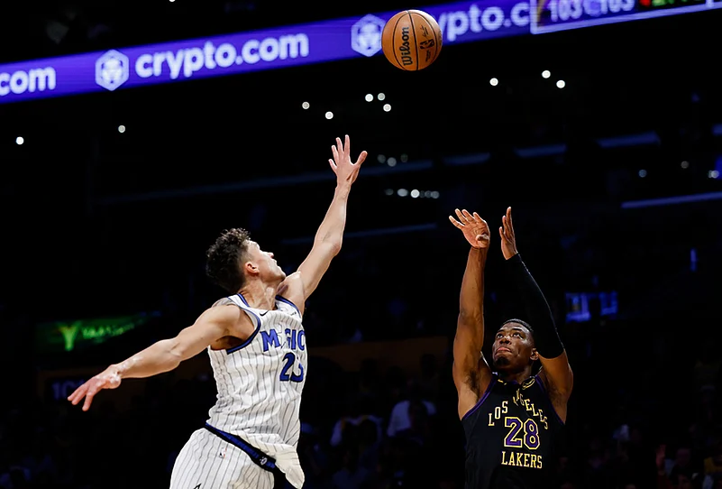 Los Angeles Lakers Vs Orlando Magic NBA basketball game-Rui Hachimura