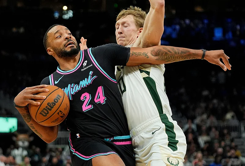 Milwaukee Bucks Vs Miami Heat NBA basketball game-Norman Powell