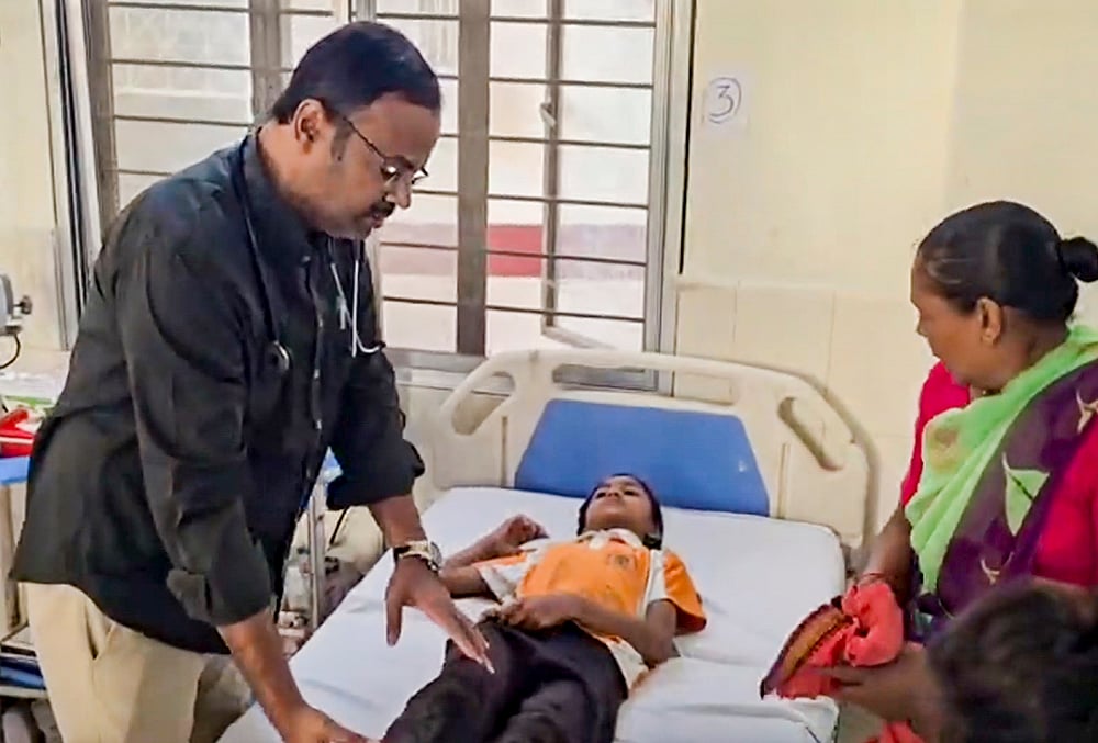 School vehicle overturns in Telanganas Jagtial