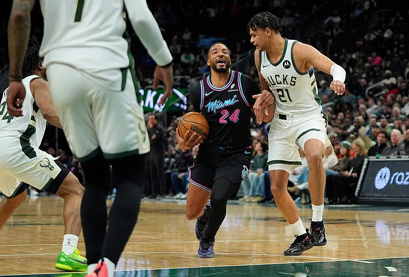Milwaukee Bucks Vs Miami Heat NBA basketball game-Norman Powell