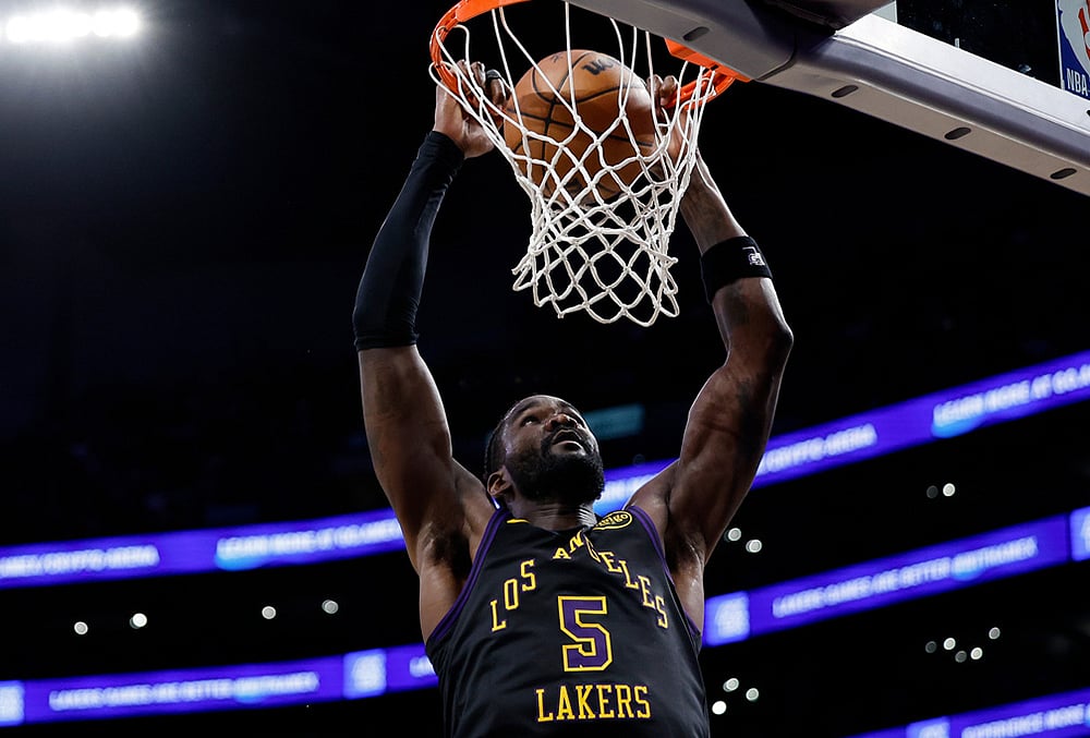 Los Angeles Lakers Vs Orlando Magic NBA basketball game-Deandre Ayton