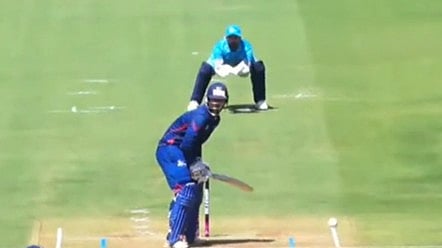 
DY Patil Sports Academy/YouTube : Vaibhav Sooryavanshi in action for DY Patil Blue in DY Patil T20 Cup 2026