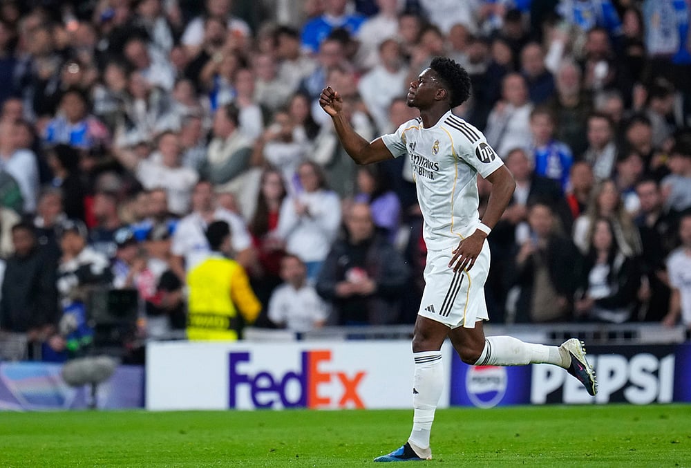 Real Madrid Vs Benfica uefa Champions League 2025-26 Playoff-Aurelien Tchouameni