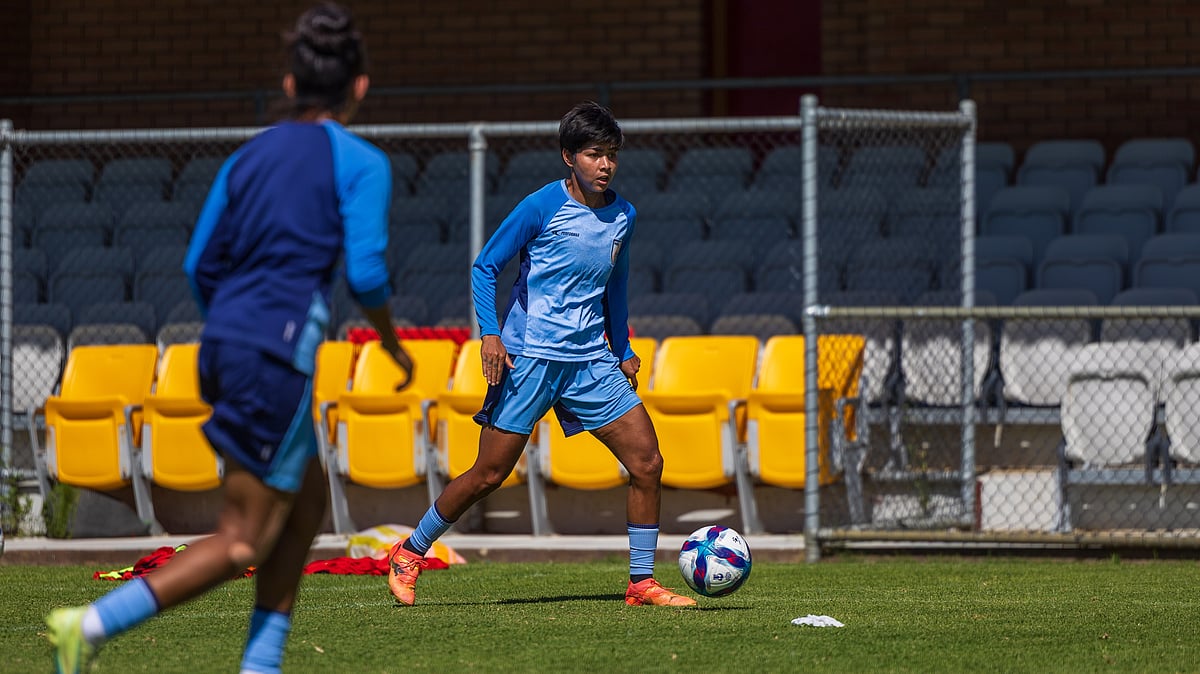 | Photo: AIFF : India's Sangita Basfore in training ahead of the AFC Women's Asian Cup 2026.