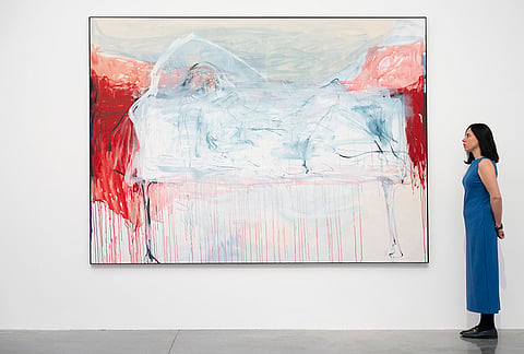 Tracey Emin's solo exhibition preview at White Cube, Bermondsey, London, UK, on 13th Sept, 2024.
