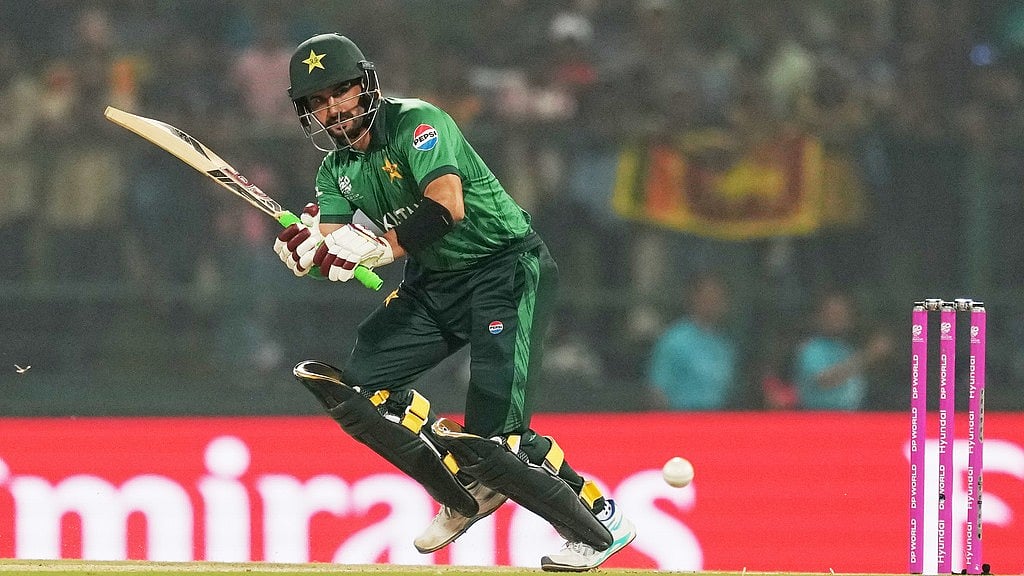 AP Photo/Eranga Jayawardena : Sahibzada Farhan slammed 100 runs of 60 balls in a do-or-die match against Sri Lanka in Pallekele on february 28, 2026.