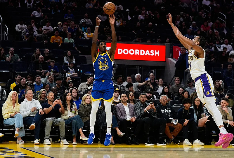Golden State Warriors Vs Los Angeles Lakers NBA basketball photo-Nate Williams