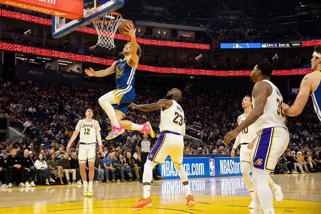 Golden State Warriors Vs Los Angeles Lakers NBA basketball photo-Brandin Podziemski 