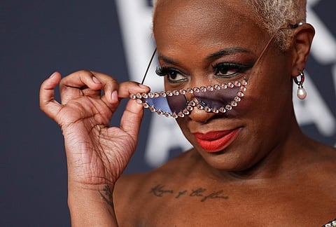 Kimberly Nichole poses for photographers upon arrival at the Brit Awards 2026 in Manchester, England.