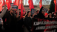 View From Türkiye: After US-Israel Strikes On Iran, West Asia Fears No City Is Safe Photo: AP : People chant slogans as they protest against U.S. and Israeli strikes on Iran, outside a NATO base in Izmir, Turkey, Saturday, Feb. 28, 2026.