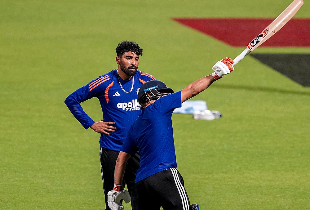 ICC Mens T20 WC: IND vs WI-Training-Mohammed Siraj