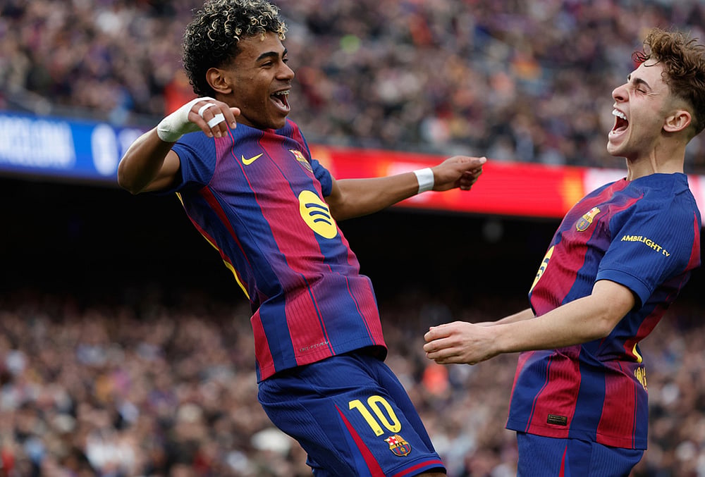 Barcelona vs Villareal La Liga soccer-Lamine Yamal