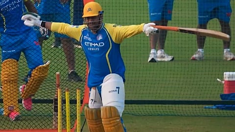 MS Dhoni Leaves CSK Camp In Splits With Funny Wide Signal Moment During Practice - Video