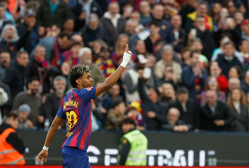 Barcelona vs Villareal La Liga soccer-Lamine Yamal
