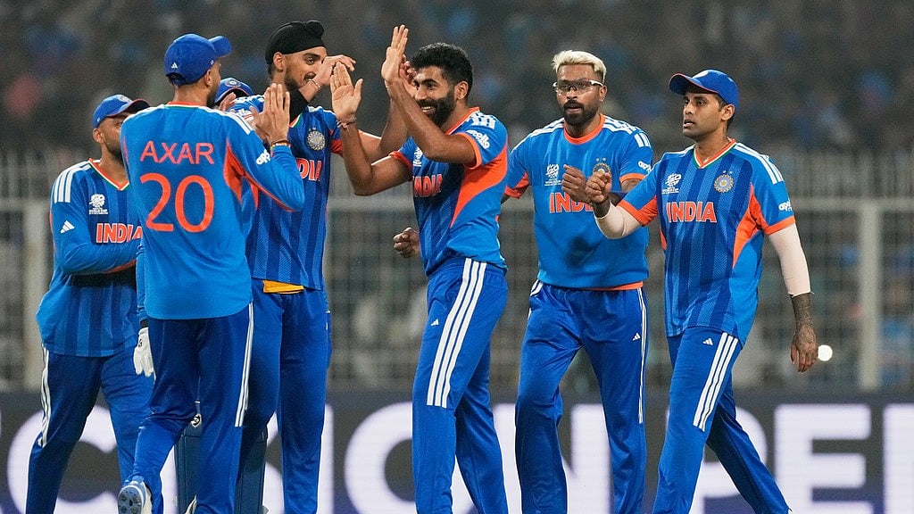 AP Photo/Bikas Das : India will face England for the third consecutive time in the semi-finals of the T20 World Cup 2026 at the Wankhede Stadium on March 5, 2026.