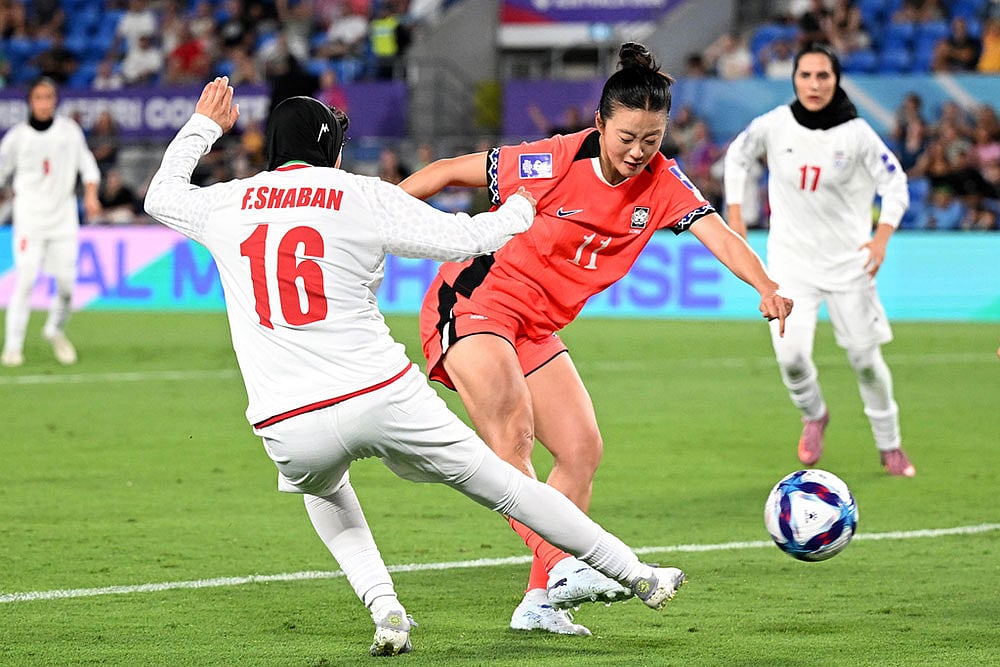 Womens Asia Cup soccer match: Iran vs South Korea