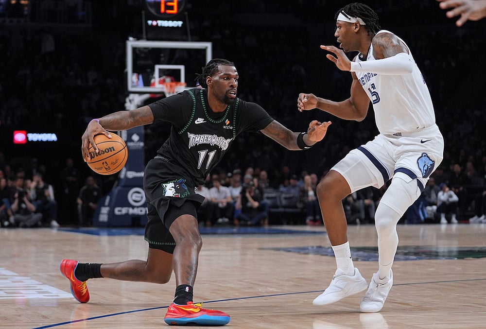 Grizzlies vs Timberwolves NBA Basketball game-Naz Reid