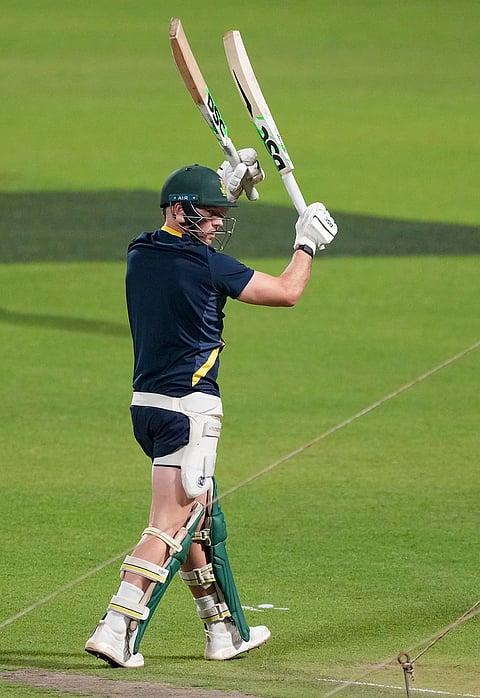 South Africa's David Miller during a training session ahead of the ICC Men's T20 World Cup 2026 first semifinal cricket match between New Zealand and South Africa, at Eden Gardens, in Kolkata.