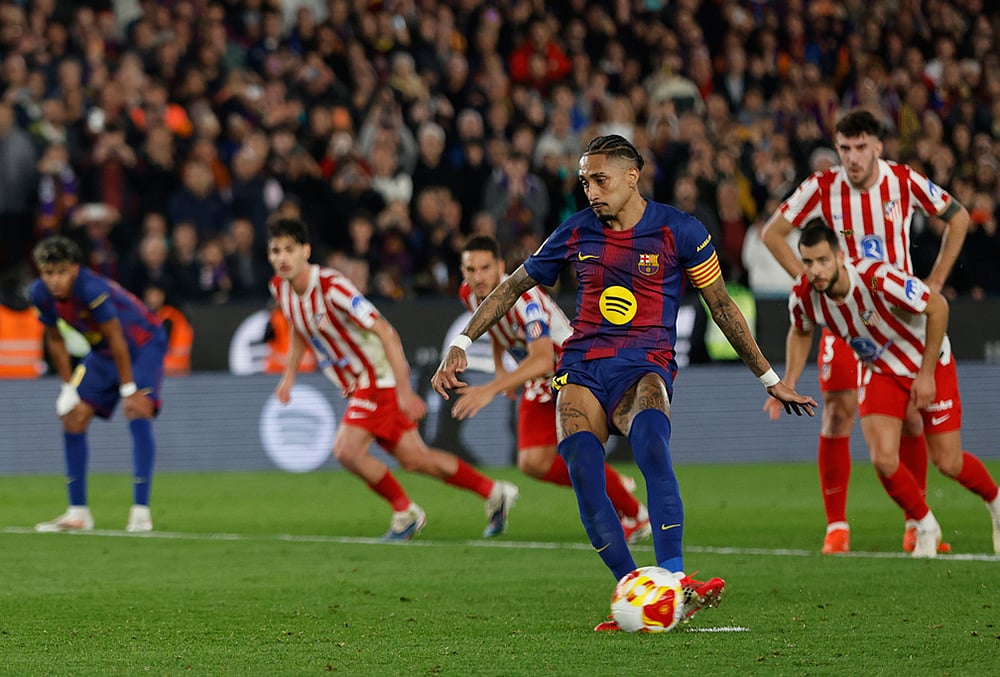 FC Barcelona Vs Atletico Madrid Copa Del Rey soccer-Raphinha 