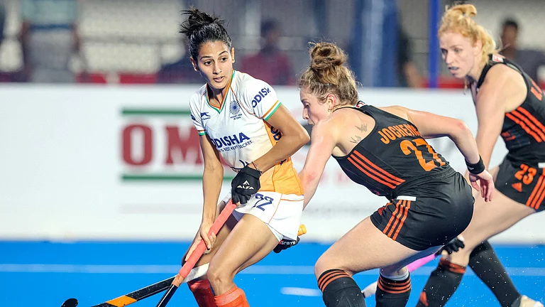 File photo of India midfielder Baljeet Kaur in action. - Hockey India