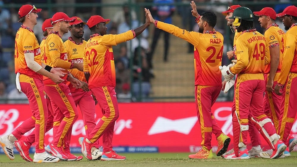 | Photo: AP/Manish Swarup : Zimbabwe was scheduled to leave on March 2 but was stuck in Delhi owing to the closure of airspace in the Gulf region.
