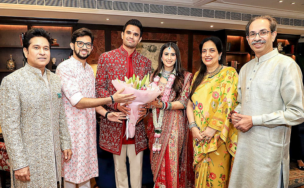 Arjun Tendulkar and Saaniya Chandhok marriage photos-Uddhav Thackeray