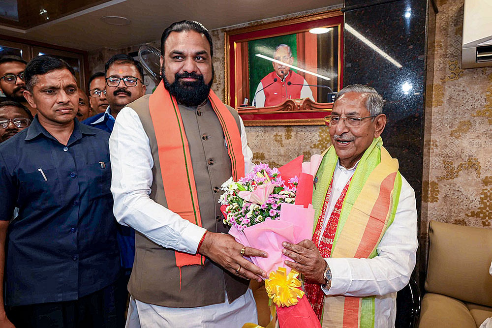 Samrat Choudhary meets Nand Kishore Yadav