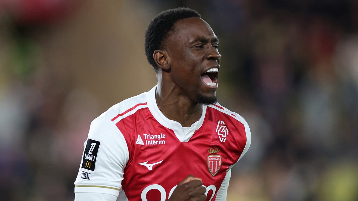Folarin Balogun celebrates for Monaco