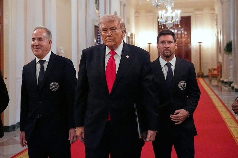 US Prez Donald Trump Meets Lionel Messi