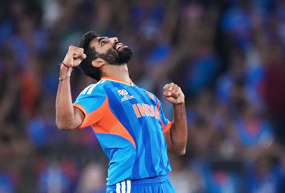 India vs New Zealand T20 World Cup Cricket final-Jasprit Bumrah