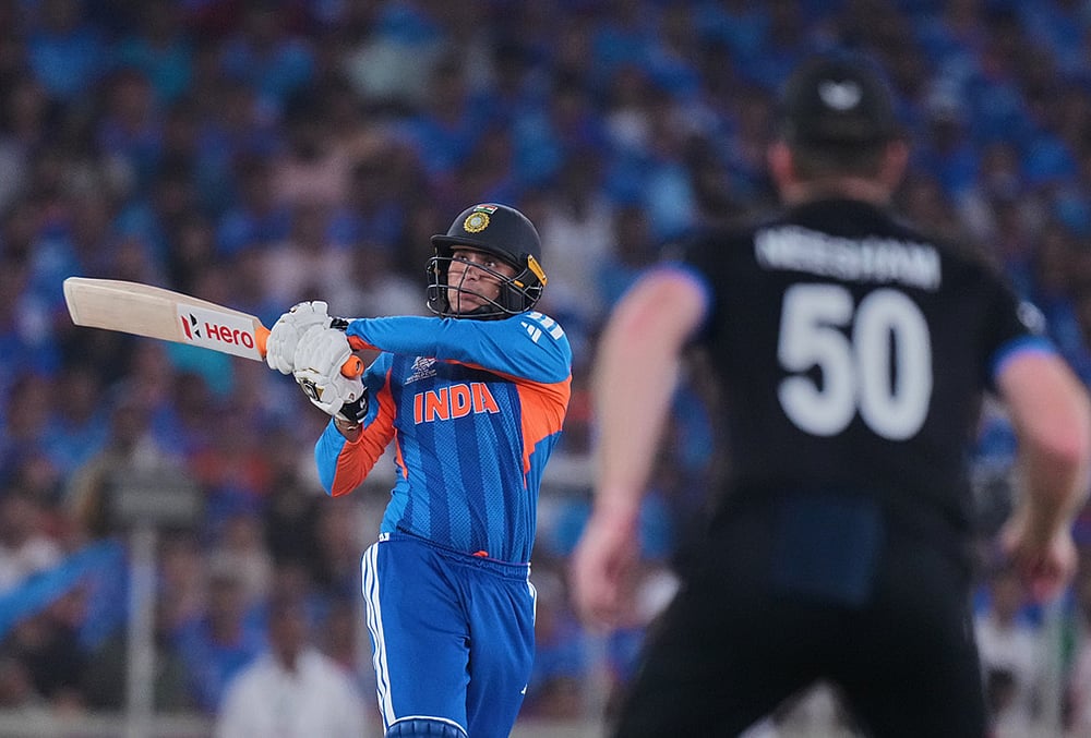 India vs New Zealand T20 World Cup Cricket final-Abhishek Sharma 
