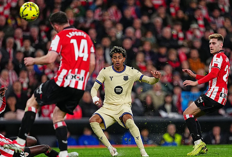 Athletic Club vs Barcelona Spain soccer La Liga photo-Lamine Yamal