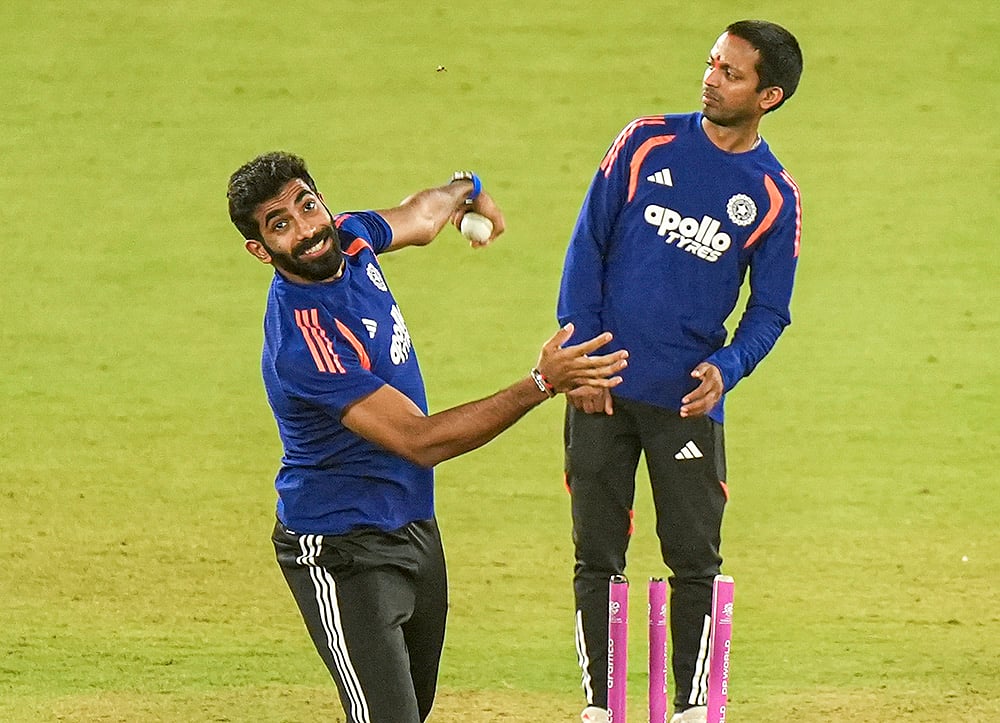 India Vs New Zealand T20 World cup Final, Team India Training photo-Jasprit Bumrah