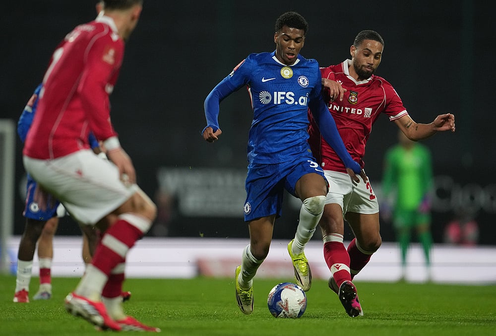 Wrexham vs Chelsea Britain FA Cup soccer-Josh Acheampong