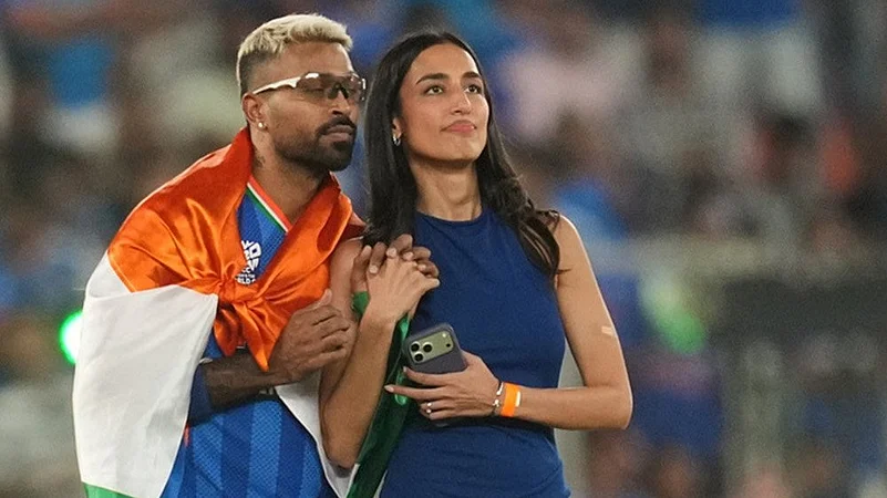 India vs New Zealand T20 World Cup Cricket final-Hardik Pandyas girl friend Mahieka Sharma