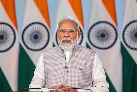 Prime Minister Narendra Modi addresses a post-budget webinar on “Sabka Saath Sabka Vikas-Fulfilling Aspirations of People”, virtually. 