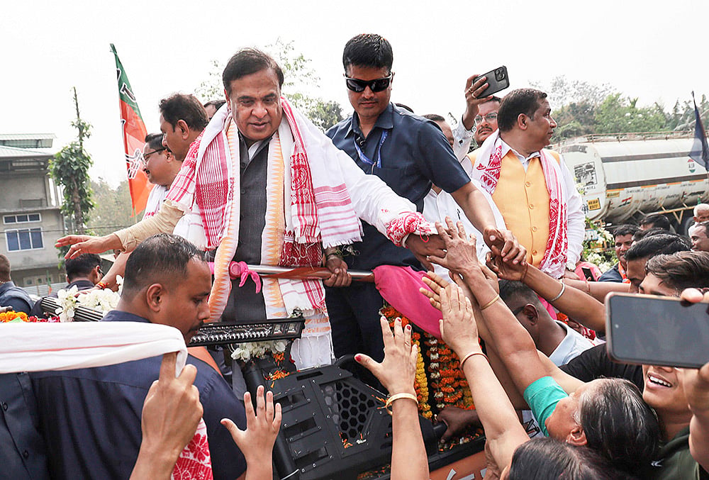 | Photo: PTI; Representative image : The BJP leads the charge for the alliance in 78 seats, while its partners—the Asom Gana Parishad (AGP) and the Bodoland Peoples' Front (BPF)—are ahead in 10 constituencies each. 