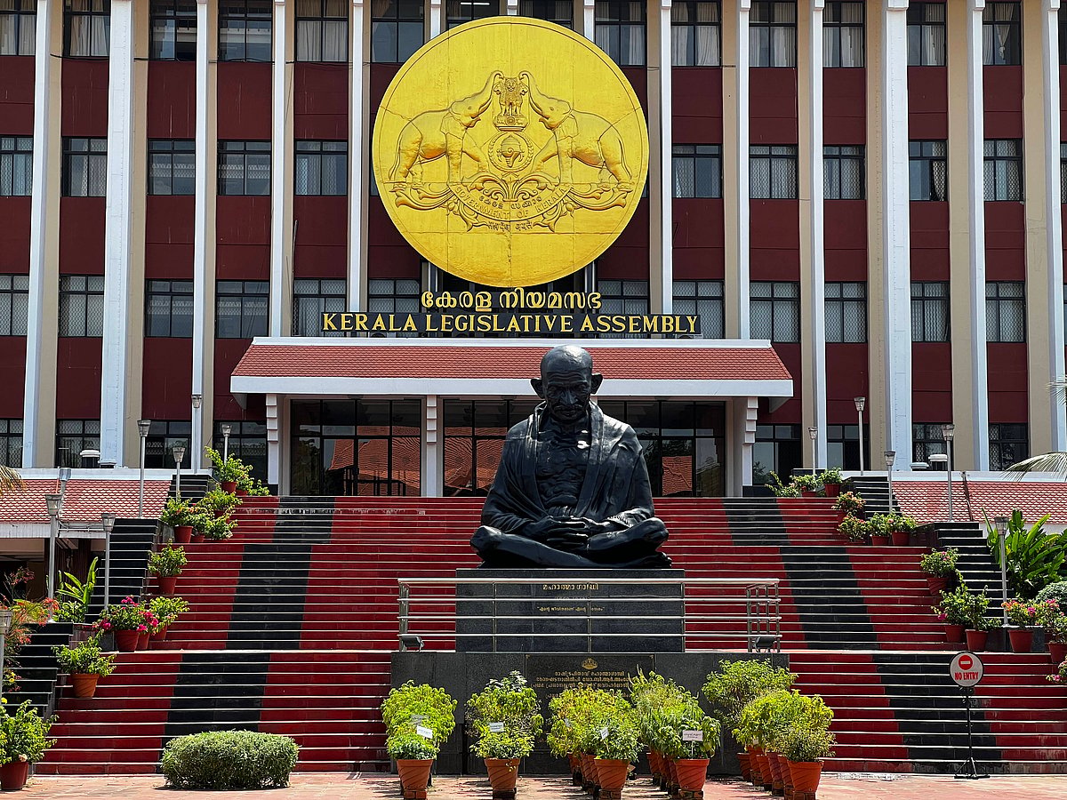 Source: IMAGO / NurPhoto : Kerala Legislative Assembly Kerala Legislative Assembly building in Thiruvananthapuram (Trivandrum), Kerala, India on May 12, 2022. 
