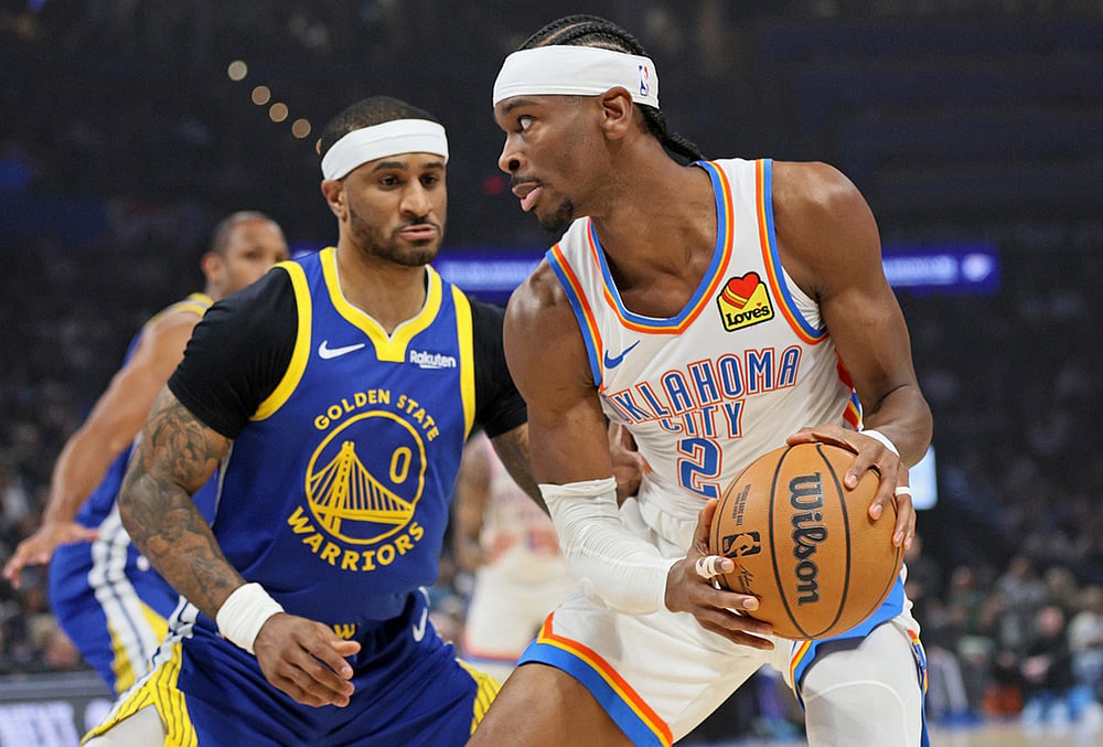 Golden State Warriors vs Oklahoma City Thunder NBA basketball-Shai Gilgeous-Alexander