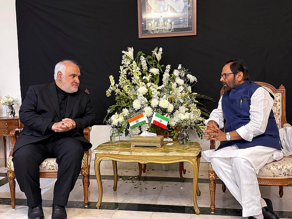 Mukhtar Abbas Naqvi at Embassy of Iran