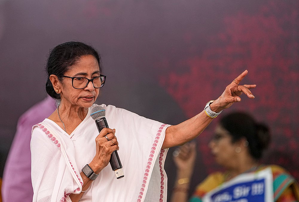 | Photo: PTI/Swapan Mahapatra : West Bengal Chief Minister Mamata Banerjee |
