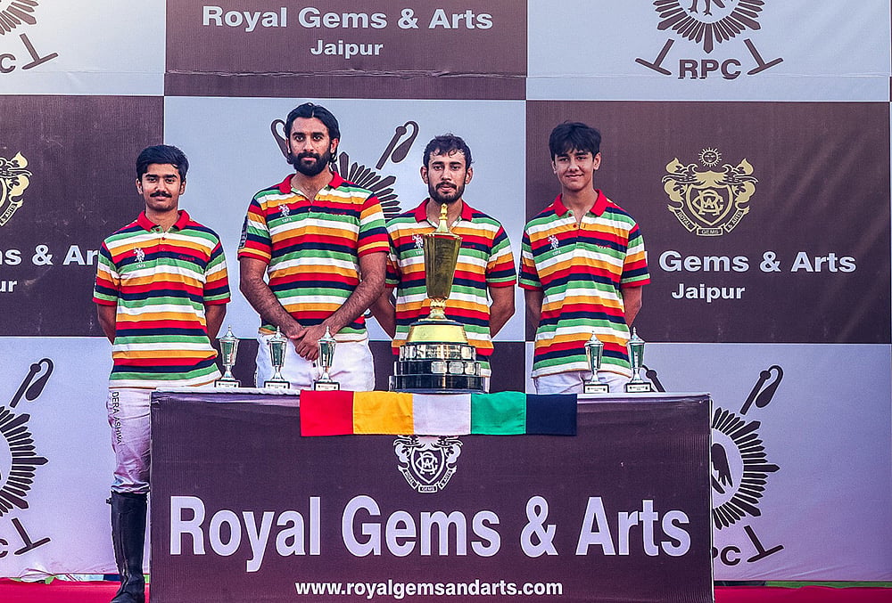 | Image source: Special Arrangement : The Jaipur Polo Team continued their remarkable run this season as HH Maharaja Sawai Padmanabh Singh led the side to victory in the prestigious SMS Gold Vase.