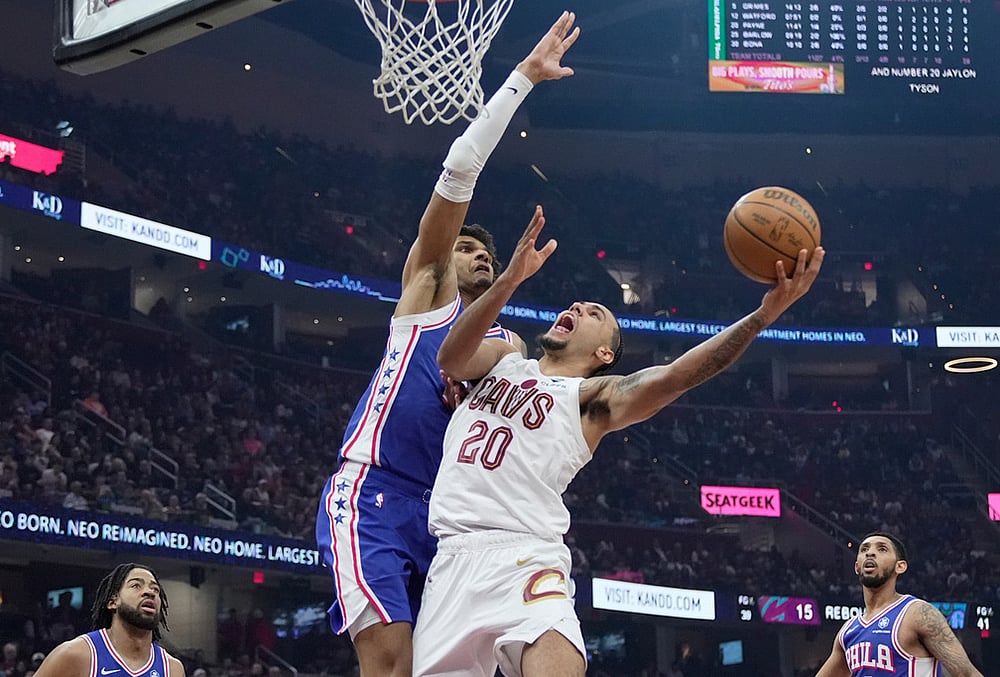 Cleveland Cavaliers vs Philadelphia 76ers NBA basketball-Jaylon Tyson